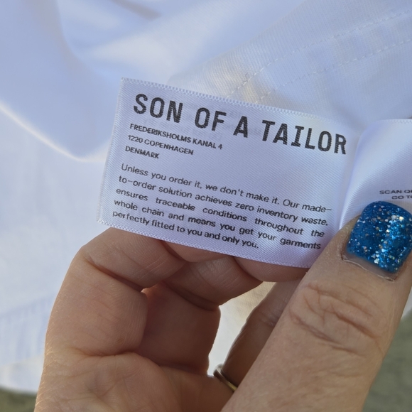 Son Of A Tailor White Supima Cotton Tee Shirt - Picture 9 of 10